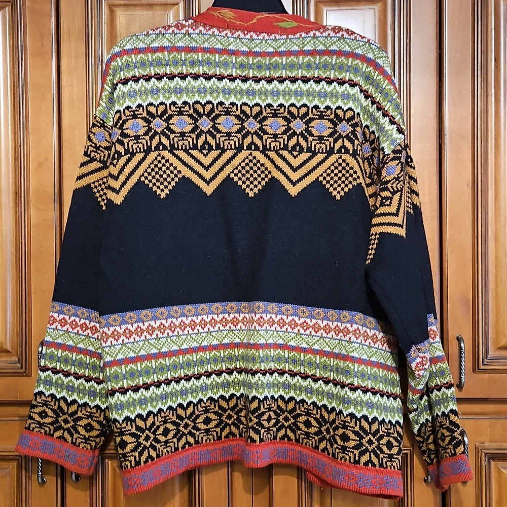 Vintage French Connection embroidered cardigan size medium